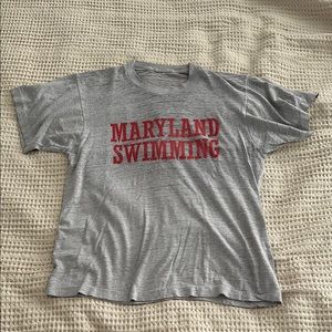 Gray Maryland Swimming T-Shirt